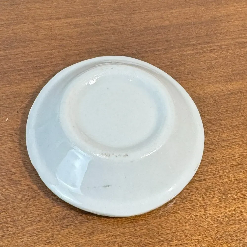 Vintage Restaurant Ware Butter Pat Green Band Chunky 3